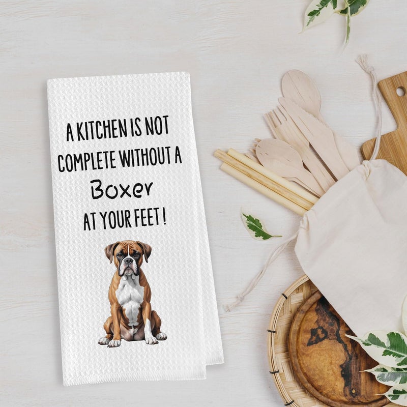 Geqtt Boxer Dog Dish Towels - Funny Gifts Decorative Waffle Weave Kitchen Hand Tea Towels (1624 Inches) - Image 3
